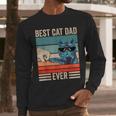Vintage Best Cat Dad Ever Bump Fist Father's Day Cat Daddy Men Long Sleeve T-Shirt Vintage Best Cat Dad Ever Bump Fist Father's Day Cat Daddy Men Long Sleeve T-Shirt