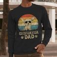 Vintage Chihuahua Dad Dog Lovers Father's Day Tee Men Long Sleeve T-Shirt
