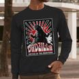 Vintage Dadzilla Father Of The Monsters Fathers Day Men Long Sleeve T-Shirt