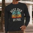 Vintage Disc Golf Dad Best Dad By Par Disk Golf Men Long Sleeve T-Shirt