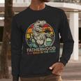 Vintage Fatherhood Is A Walk In The Park DadRex Dinosaur Men Long Sleeve T-Shirt