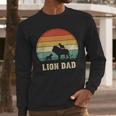 Vintage Lion Dad Father Grandpa Father's Day Men Long Sleeve T-Shirt