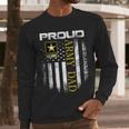 Vintage Proud Army Dad With American Flag Men Long Sleeve T-Shirt