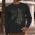 Vintage USA Camo Flag Proud Rottweiler Dad Rottie Silhouette Men Long Sleeve T-Shirt
