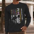 Vintage USA Flag Billiards Player Proud Pool Dad Men Long Sleeve T-Shirt