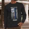 Vintage USA Flag Proud To Be An US Air Force Dad Men Long Sleeve T-Shirt