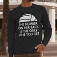 Volleyball Dad MoM Daughter Back Number Men Long Sleeve T-Shirt