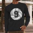 Volleyball Player 9 Volleyball Mom Dad Jersey Number 9 Men Long Sleeve T-Shirt Volleyball Player 9 Volleyball Mom Dad Jersey Number 9 Men Long Sleeve T-Shirt
