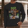 Wild Dad Of The Birthday Girl Zoo Safari Jungle Animal Men Long Sleeve T-Shirt