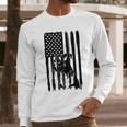 American Flag USA Patriot Boxer Dog Dad Men Long Sleeve T-Shirt