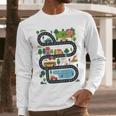On Back Tired Dads Club Car Race Track On Dad Daddy Men Long Sleeve T-Shirt