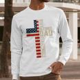 Blessed Dad Christian From Daughter Son Jesus Patriotic Men Long Sleeve T-Shirt