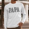 Checkered Papa Lightning Bolt Fathers Day Dad Grandpa Men Long Sleeve T-Shirt