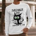 Dad Threenager Dad Daddy Of A Threenager Men Long Sleeve T-Shirt