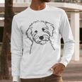 Line Art Dad Mom Dog Sheepadoodle Men Long Sleeve T-Shirt