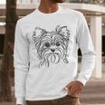 Line Art Dad Mom Dog Teecup Yorkie Men Long Sleeve T-Shirt Line Art Dad Mom Dog Teecup Yorkie Men Long Sleeve T-Shirt