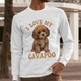 I Love My Cavapoo For Mom Dad Kids Men Long Sleeve T-Shirt
