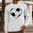 Soccer Ball Heart Idea For Mom Dad Kids T-Shirt Men Long Sleeve T-Shirt