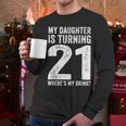 21st Birthday Dad Mom 21 Year Old Daughter Family Squad Men Long Sleeve T-Shirt