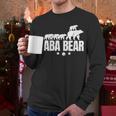 Aba Bear For Jewish Dad With Four Kids On Father's Day Men Long Sleeve T-Shirt Aba Bear For Jewish Dad With Four Kids On Father's Day Men Long Sleeve T-Shirt