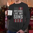 American Flag Dad Mom Awesome Like My Sons Men Long Sleeve T-Shirt