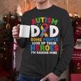 Autism Dad Puzzle Ribbon Proud Son Hero Autism Awareness Men Long Sleeve T-Shirt