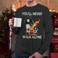 Autism Dad Support Alone Puzzle You'Ll Never Walk Men Long Sleeve T-Shirt