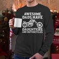 Awesome Dads Have Daughters And Motorcycles Men Fathers Day Men Long Sleeve T-Shirt