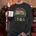 Awesome Since January 1966 60 Year Old 60th Birthday Men Dad Men Long Sleeve T-Shirt