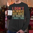 Baby Twins For Pregnant Mum Dad Men Long Sleeve T-Shirt