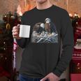 Bald Eagle Dad Mom Three Eaglet Chicks Babies In The Nest Men Long Sleeve T-Shirt
