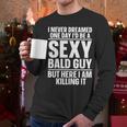 Bald Guy Art For Men Dad Sexy Bald People Bald Man Men Long Sleeve T-Shirt Bald Guy Art For Men Dad Sexy Bald People Bald Man Men Long Sleeve T-Shirt