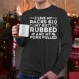 BBQ Barbecue Grilling Butt Rubbed Pork Pulled Pitmaster Dad Men Long Sleeve T-Shirt