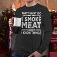 BBQ Grilling Dad Smoking Meat Barbecue Pun Pit Master Father Men Long Sleeve T-Shirt