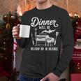 Bbq Men Smoking Meat Smoker Grilling Barbecue Dad Men Long Sleeve T-Shirt