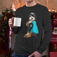 Bernedoodle I Love Dad Tattoo Apparel Dog Dad Dads Men Long Sleeve T-Shirt