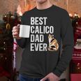Best Calico Cat Dad Ever Calico Cat Lover Calico Cat Owner Men Long Sleeve T-Shirt