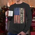 Best Dad Ever US American Flag For Father's Day Men Men Long Sleeve T-Shirt