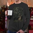 Camo Deer American Flag Graphic Hunting Men Dad Boys Men Long Sleeve T-Shirt