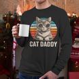 Cat Daddy Shirt Men Cat Lover Dad Fathers Day Men Long Sleeve T-Shirt
