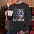 Cat Daddy Shirt Cat Sunglasses Cool Cat Dad Men Father Men Long Sleeve T-Shirt