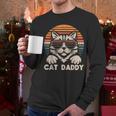 Cat Daddy Sunglasses Sunset Retro Fur Dad Papa Kitten Men Men Long Sleeve T-Shirt
