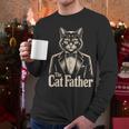 Cat Lover The CatFather Cat Dad Men Long Sleeve T-Shirt
