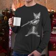 Cat Playing Flute For Cat Lover Cat Mom Cat Dad Men Long Sleeve T-Shirt