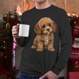 Cavapoo Breed Pet Lover Art Dog For Mom Dad Kids Men Long Sleeve T-Shirt