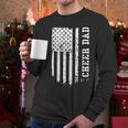 Cheer Dad Cheerleading American Flag Fathers Day Cheerleader Men Long Sleeve T-Shirt