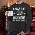 Cool Chess Player Art For Men Dad Knight Chess Lovers Pieces Small Men Long Sleeve T-Shirt