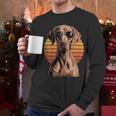 Cool Retro Vizsla Dog Mom Dad Vintage Pet Lovers Men Long Sleeve T-Shirt