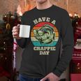 Have A Crappie Day Retro Fishing Sarcastic Dad Men Long Sleeve T-Shirt