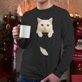 Cute Cat Pocket Cat Mom Cat Dad Cat Lover Men Long Sleeve T-Shirt